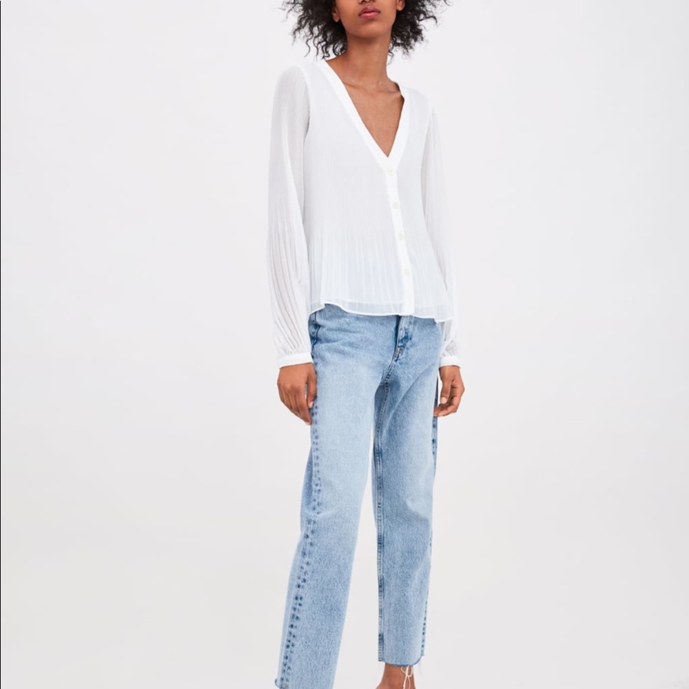 ZARA pleated top